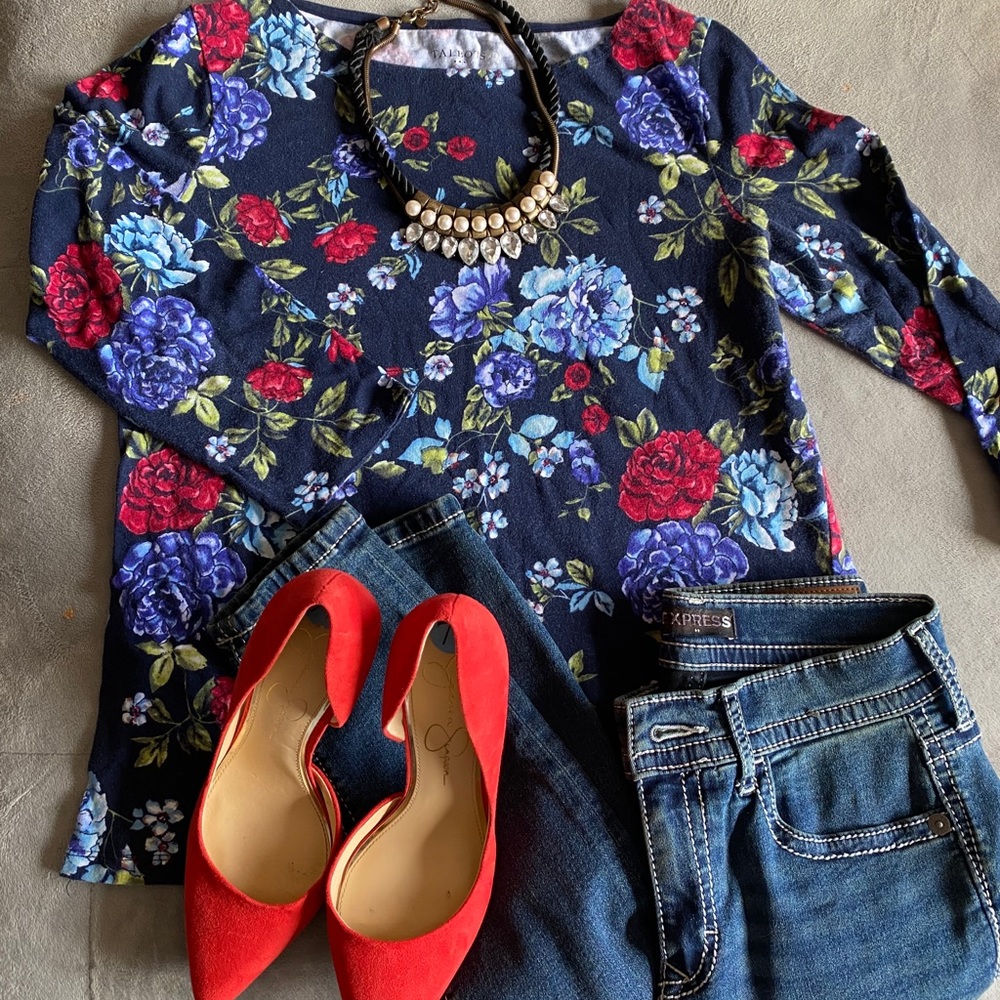 Talbots Tee 3/4 sleeve size M great condition